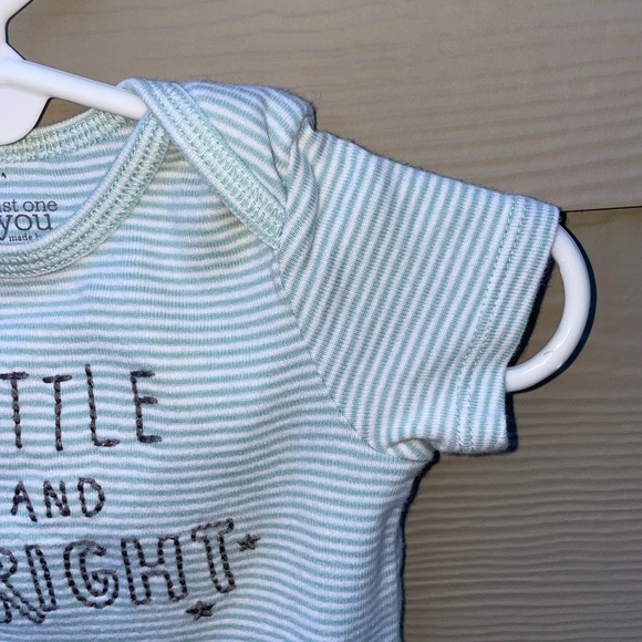 ** 2 for $20**Carter’s green stripe Little and Bright onesie. 6 month - Picture 6 of 8